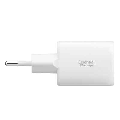 3. Spigen Essential EE352EU USB-C/USB-A 35W Wandladegerät – Weiß