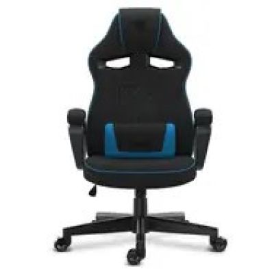 SENSE7 Knight Stoffsessel, schwarz und blau