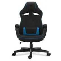 SENSE7 Knight Stoffsessel, schwarz und blau