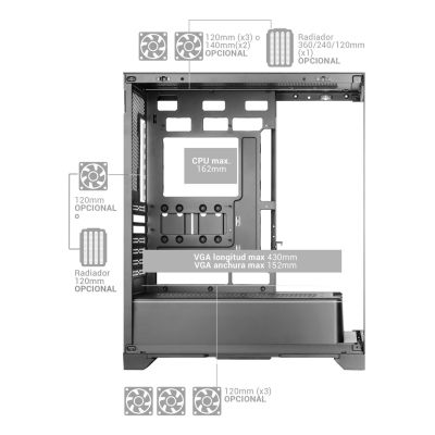 8. TACENS MARS MC-PRISMA ATX-Gehäuse