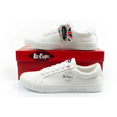 10. Lee Cooper Herren-Sportschuhe, modische weiße Sneaker, bequem