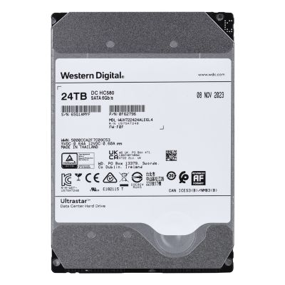 Serverfestplatte HDD Western Digital Ultrastar DC HC580 WUH722424ALE6L4 (24 TB; 3,5"; SATA)