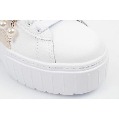 3. Puma Mayze Coquette Damen-Sneaker, weiße Plateau-Sportschuhe