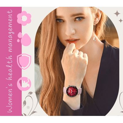 12. Damen-Smartwatch RUBICON RNCF09 Roségold/Pink SMARUB234