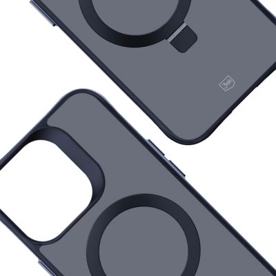 5. 3mk Smoke Case Mag&Stand Hülle für Apple iPhone 14 pro max – Schwarz
