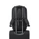13. Rivacase Eden City Rucksack, Schwarz, Polyester, gewachstes Leder (Pull-Up)