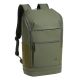 24. Rivacase Eden Rucksack Reiserucksack Olivgrünes gewachstes Leder (Pull-Up), Polyester, recyceltes Polyethylenterephthalat (rPET)