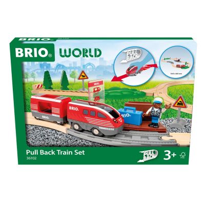 Brio-Eisenbahnset mit Rückziehzug