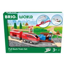 Brio-Eisenbahnset mit Rückziehzug