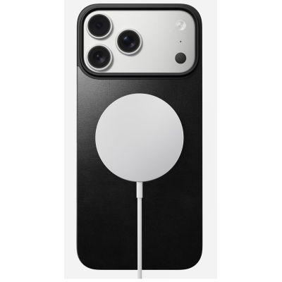 3. NOMAD Magnetische Lederrückseite - Magnetische Hülle für iPhone 18 Pro Max / 17 Pro Max, MagSafe-kompatibel, Horween-Leder (schwarz)