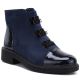 Damen-Stiefeletten aus gefüttertem Wildleder, blau, M.Daszyński SA252-4