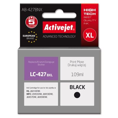 Activejet AB-427BNX Tinte (Ersatz für Brother LC-427BXL; Supreme; 109 ml; Schwarz)