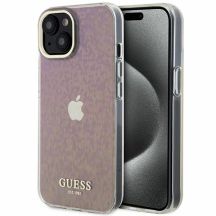 Guess GUHCP15SHDECMP iPhone 15 6,1" rosa/rosa Hardcase IML Faceted Mirror Disco Iridescent