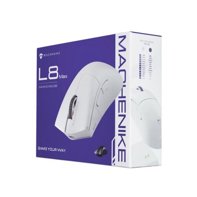5. Machenike L8 Max Kabellose Gaming-Maus mit Ladestation – Schwarz