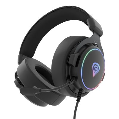 7. GENESIS NSG-2169 Kabelgebundenes Gaming-Headset mit Kopfbügel, USB Typ-A, Schwarz
