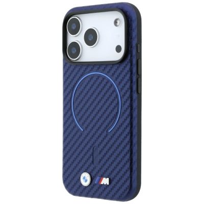 2. BMW M Carbon Printed Ring MagSafe Hülle für iPhone 18 Pro Max / 17 Pro Max – marineblau