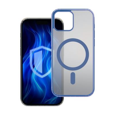 6. 3mk Frosty MagCase Blue Hülle für Apple iPhone 12 Pro Max – transparent