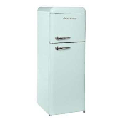 3. Ravanson LKK-210RM Retro-Kühlschrank 545 x 585 x 1470 mm | 160 l | Energieeffizienzklasse E | Mint