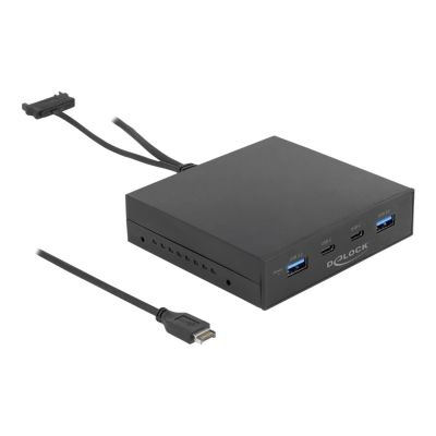 4. DELOCK Frontpanel 3,5" USB 3.2 Gen 2 mit 2 x USB-C + 2 x USB-A