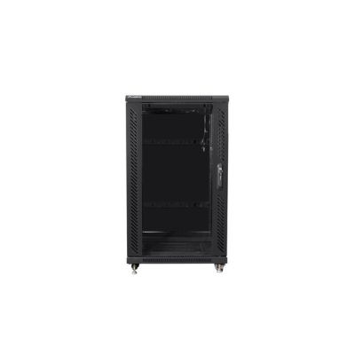 7. Rackschrank Lanberg FF01-6822-12B (22 HE; 19''; 1160 mm / 600 mm / 800 mm; Standgerät; Glas; 800 kg; schwarz)