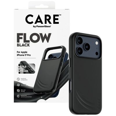 4. CARE by PanzerGlass Feature FLOW MagSafe Case für iPhone 17 Pro - Schwarz