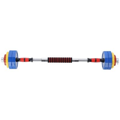 8. Bunte Hanteln mit Langhantelfunktion im HMS SKC20 Koffer 2 x 10 kg