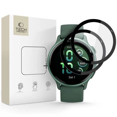 Tech-Protect Glass Flex+ 2er-Pack Hybridglas für Garmin Vivoactive 6 - Schwarz