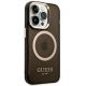 4. Guess GUHMP14LHTCMK iPhone 14 Pro 6,1" schwarz/schwarzes Hartschalenetui Gold Outline Translucent MagSafe