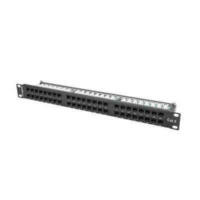 5. Patchpanel Lanberg PPU6-1048-B (1U; Kat. 6; 48xRJ-45)