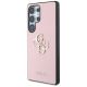 2. Guess Grained Big 4G Logo Small Classic Logo Case für Samsung Galaxy S25 Ultra rosa