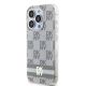 2. DKNY IML Checkered Mono Pattern & Printed Stripes MagSafe-Hülle für iPhone 13 Pro / 13 – Beige
