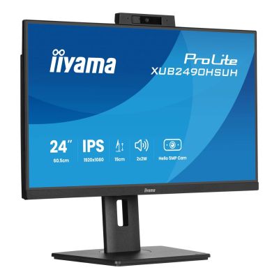Monitor Iiyama TFT XUB2490HSUH IPS 24''//HDMI/DP/USB/Webcam/hoev - Flachbildschirm - 60,5 cm