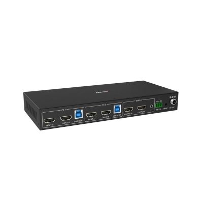 2. Lindy 2-Port HDMI 4K60 USB3.0 Dual-Head KVM-Switch