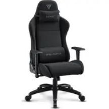 SENSE7 Spellcaster FUKU XL schwarz / Gaming-Stuhl / Stoff / Verstellbar / Rollen / Belastbarkeit 160 kg