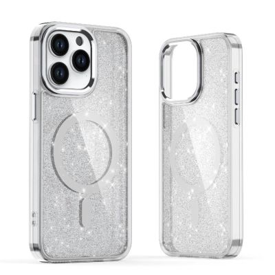 Glitter Case MagSafe Kompatibel für iPhone 17 - Halbtransparent