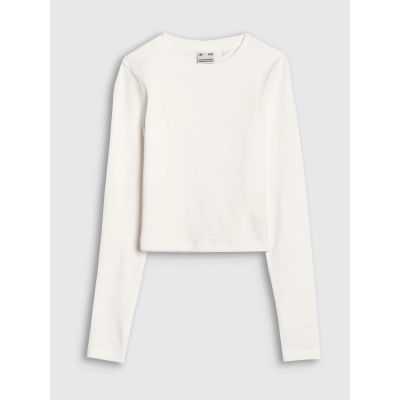 4. Langarm Slim Crop Top Uni Mädchen 4F 4FJWSS25TLONF430-11S