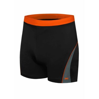 SHEPA 059 Herren Badehose, Schwarz und Orange