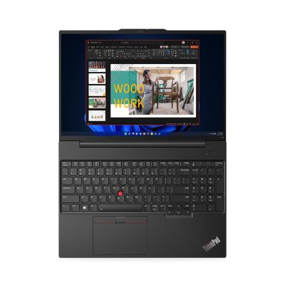 23. Lenovo ThinkPad E16 i5-1335U 16" WUXGA TouchIPS 300 Nits 16 GB DDR4 SSD512 Iris Xe Kamera 1080p 47 Wh Hintergrundbeleuchtete Tastatur FgPr W11Pro Graphitschwarz (REPACK) 2 Jahre