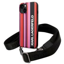 Karl Lagerfeld KLHCP14SSTSTP iPhone 14 6.1 "Hardcase Pink / Pink Color Stripes Strap
