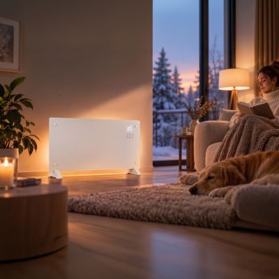 10. Extralink Smart Glasheizkörper 2000W | Weiß