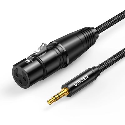 Ugreen Audiokabel 3,5 mm Miniklinke (männlich) – XLR (weiblich) 1 m schwarz (AV182)
