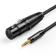 Ugreen Audiokabel 3,5 mm Miniklinke (männlich) – XLR (weiblich) 1 m schwarz (AV182)
