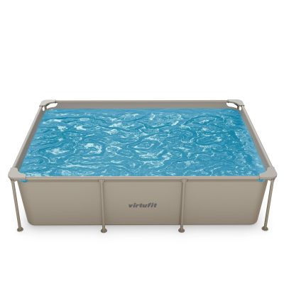 2. VIRTUFIT Rechteckiges Schwimmbecken 260 x 180 cm mit Filterpumpe Beige