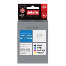 Activejet AEB-715N Tinte (ersetzt Epson T0715; Supreme; 4 x 15 ml; Schwarz, Rot, Blau, Gelb)