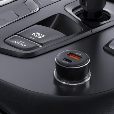 6. Acefast B12 Autoladegerät 60W USB-A / USB-C - Schwarz