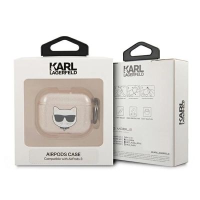 3. Karl Lagerfeld Glitter Choupette Case für AirPods 3 – Gold
