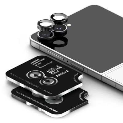 3. Ringke Kameraschutzrahmen, 2er-Pack für Samsung Galaxy Z Flip 8 – Schwarz
