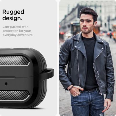 13. Spigen Rugged Armor Samsung Galaxy Buds 3 / 3 Pro Hülle - Schwarz