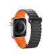2. Dux Ducis Armband (Armor-Version) Apple Watch SE-Armband, 9, 8, 7, 6, 5, 4, 3, 2, 1 (41, 40, 38 mm) Silikon-Magnetbandarmband Schwarz/Orange