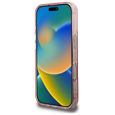 5. Guess IML Strassstein-MagSafe-Hülle für iPhone 16 Pro – Pink
